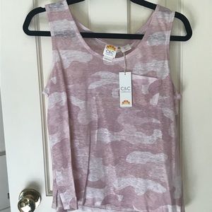 Pink Camo Linen Tank